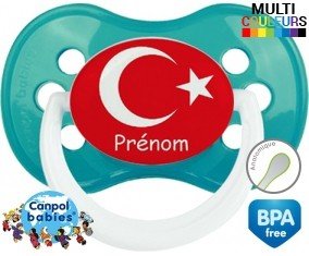 Drapeau turquie + prénom: Sucette Anatomique-su7.fr