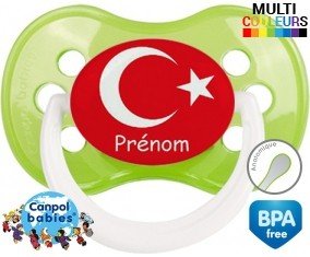 Drapeau turquie + prénom: Sucette Anatomique-su7.fr