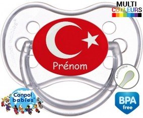 Drapeau turquie + prénom: Sucette Anatomique-su7.fr