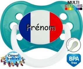 Drapeau france + prénom: Sucette Anatomique-su7.fr