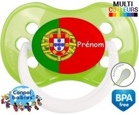 Drapeau portugal + prénom: Sucette Anatomique-su7.fr