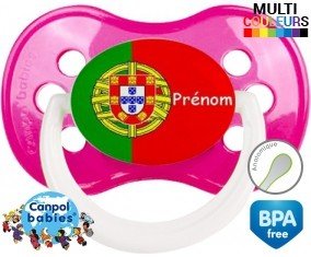 Drapeau portugal + prénom: Sucette Anatomique-su7.fr