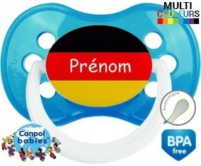 Drapeau allemagne + prénom: Sucette Anatomique-su7.fr