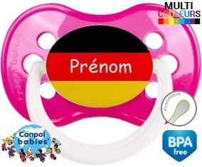 Drapeau allemagne + prénom: Sucette Anatomique-su7.fr