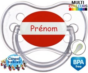 Drapeau autriche + prénom: Sucette Anatomique-su7.fr