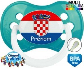 Drapeau croatie + prénom: Sucette Anatomique-su7.fr