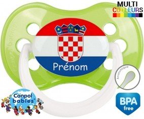 Drapeau croatie + prénom: Sucette Anatomique-su7.fr