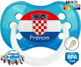 Drapeau croatie + prénom: Sucette Anatomique-su7.fr