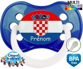 Drapeau croatie + prénom: Sucette Anatomique-su7.fr