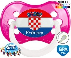 Drapeau croatie + prénom: Sucette Anatomique-su7.fr