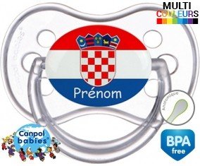 Drapeau croatie + prénom: Sucette Anatomique-su7.fr