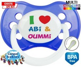 Tetine I love abi et oummi embout Anatomique personnalisée