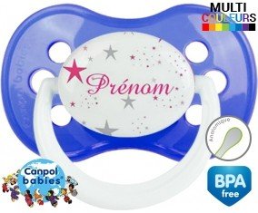 Étoile (fille) + prénom : Sucette Anatomique personnalisée
