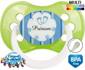 Pied de bebe + prénom: Sucette Anatomique-su7.fr