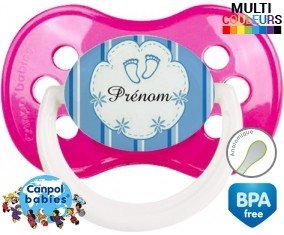 Pied de bebe + prénom: Sucette Anatomique-su7.fr