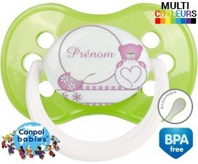 Ourson (fille) + prénom: Sucette Anatomique-su7.fr