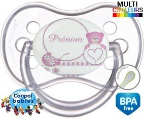 Ourson (fille) + prénom: Sucette Anatomique-su7.fr