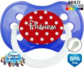 Petits pois + prénom : Sucette Anatomique personnalisée