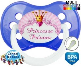 Design princesse + prénom : Tétine Anatomique personnalisée