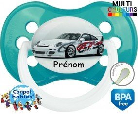 Voiture de course + prénom: Sucette Anatomique-su7.fr