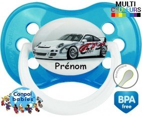 Voiture de course + prénom: Sucette Anatomique-su7.fr