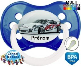 Voiture de course + prénom: Sucette Anatomique-su7.fr