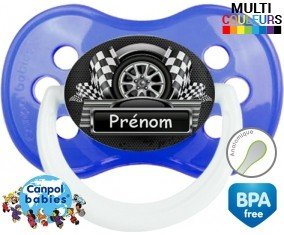 Tetine Racing + prénom embout Anatomique personnalisée