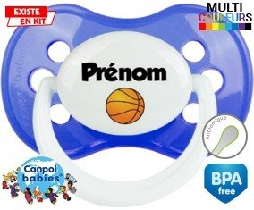 Ballon basket + prénom: Sucette Anatomique-su7.fr