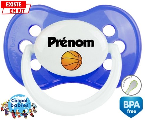 Ballon basket + prénom: Sucette Anatomique-su7.fr