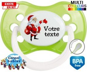 Père noël et sac + prénom: Sucette Anatomique-su7.fr