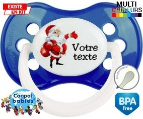 Père noël et sac + prénom: Sucette Anatomique-su7.fr