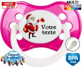 Père noël et sac + prénom: Sucette Anatomique-su7.fr