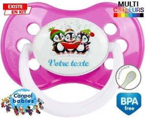 Pingouins + prénom: Sucette Anatomique-su7.fr