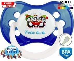 Pingouins + prénom: Sucette Anatomique-su7.fr