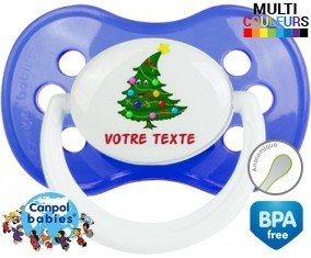 Sapin noël + prénom : Sucette Anatomique personnalisée