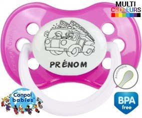 Camion pompier + prénom: Sucette Anatomique-su7.fr