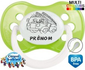 Camion pompier + prénom: Sucette Anatomique-su7.fr