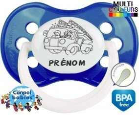 Camion pompier + prénom: Sucette Anatomique-su7.fr