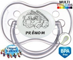 Camion pompier + prénom: Sucette Anatomique-su7.fr