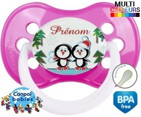 Pingouin de noël + prénom: Sucette Anatomique-su7.fr