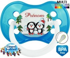 Pingouin de noël + prénom: Sucette Anatomique-su7.fr