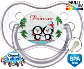 Pingouin de noël + prénom: Sucette Anatomique-su7.fr