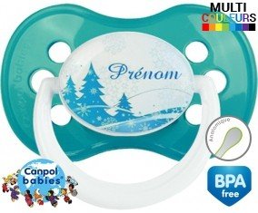 Sapin bleu + prénom: Sucette Anatomique-su7.fr