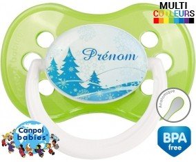 Sapin bleu + prénom: Sucette Anatomique-su7.fr