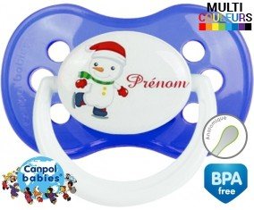 Bonhomme de neige patin glace + prénom: Sucette Anatomique-su7.fr