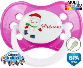 Bonhomme de neige patin glace + prénom: Sucette Anatomique-su7.fr