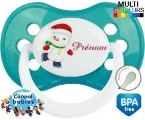 Bonhomme de neige patin glace + prénom: Sucette Anatomique-su7.fr