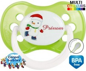 Bonhomme de neige patin glace + prénom: Sucette Anatomique-su7.fr