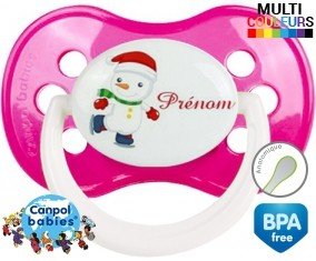 Bonhomme de neige patin glace + prénom: Sucette Anatomique-su7.fr