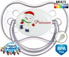 Bonhomme de neige patin glace + prénom: Sucette Anatomique-su7.fr